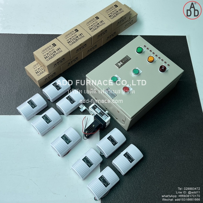 ควบคุมตรวจจับแก๊สรั่ว9จุด(มอเตอร์วาล์ว)Yamataha-GLD-12 9Point Application With Motor Valve(5)